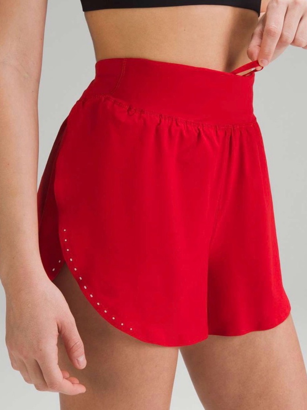 Lululemon Fast and Free Reflective High-Rise Classic-Fit Short 3" Dark Red - Picture 2 of 7